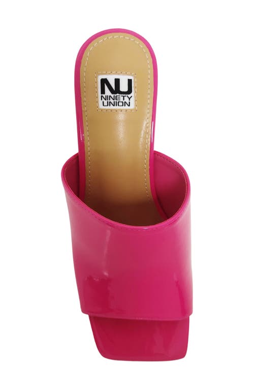 Ninety Union Florence Square Toe Mule In Fuchsia