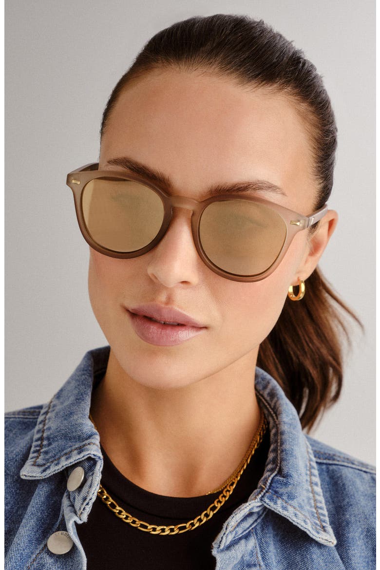 Bandwagon 51mm Polarized Sunglasses, Alternate, color, MATTE STONE