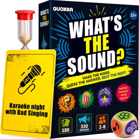 Party Card Game for Adults & Teens - Sound Guessing Game with 330 Challenges