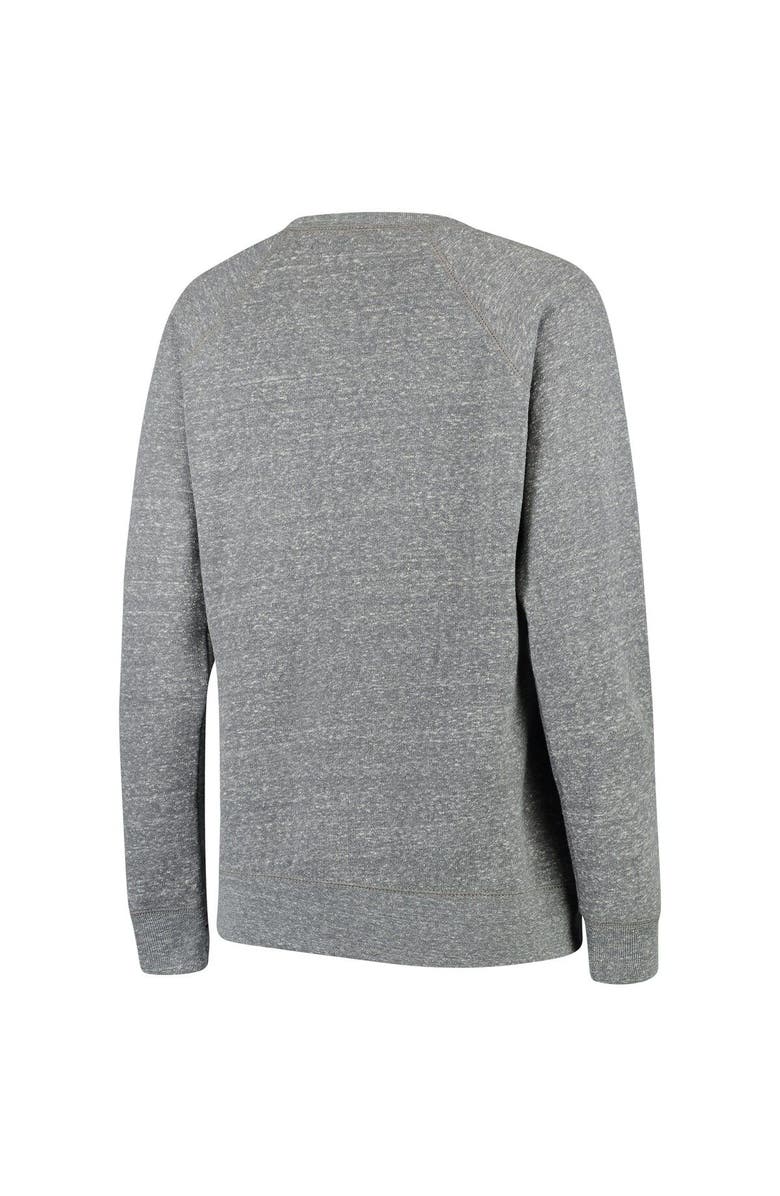 PRESSBOX Women's Pressbox Heathered Gray Alabama Crimson Tide Edith Vintage Knobi Pullover Sweatshirt, Alternate, color,