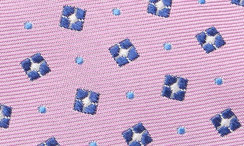 Brooks Brothers Spaced Square Dot Silk Blend Tie In Powder Pink