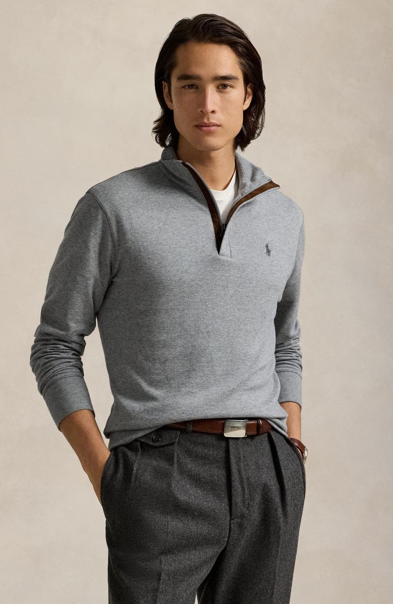 Polo Ralph Lauren Cotton Blend Quarter Zip Pullover, Alternate, color, 