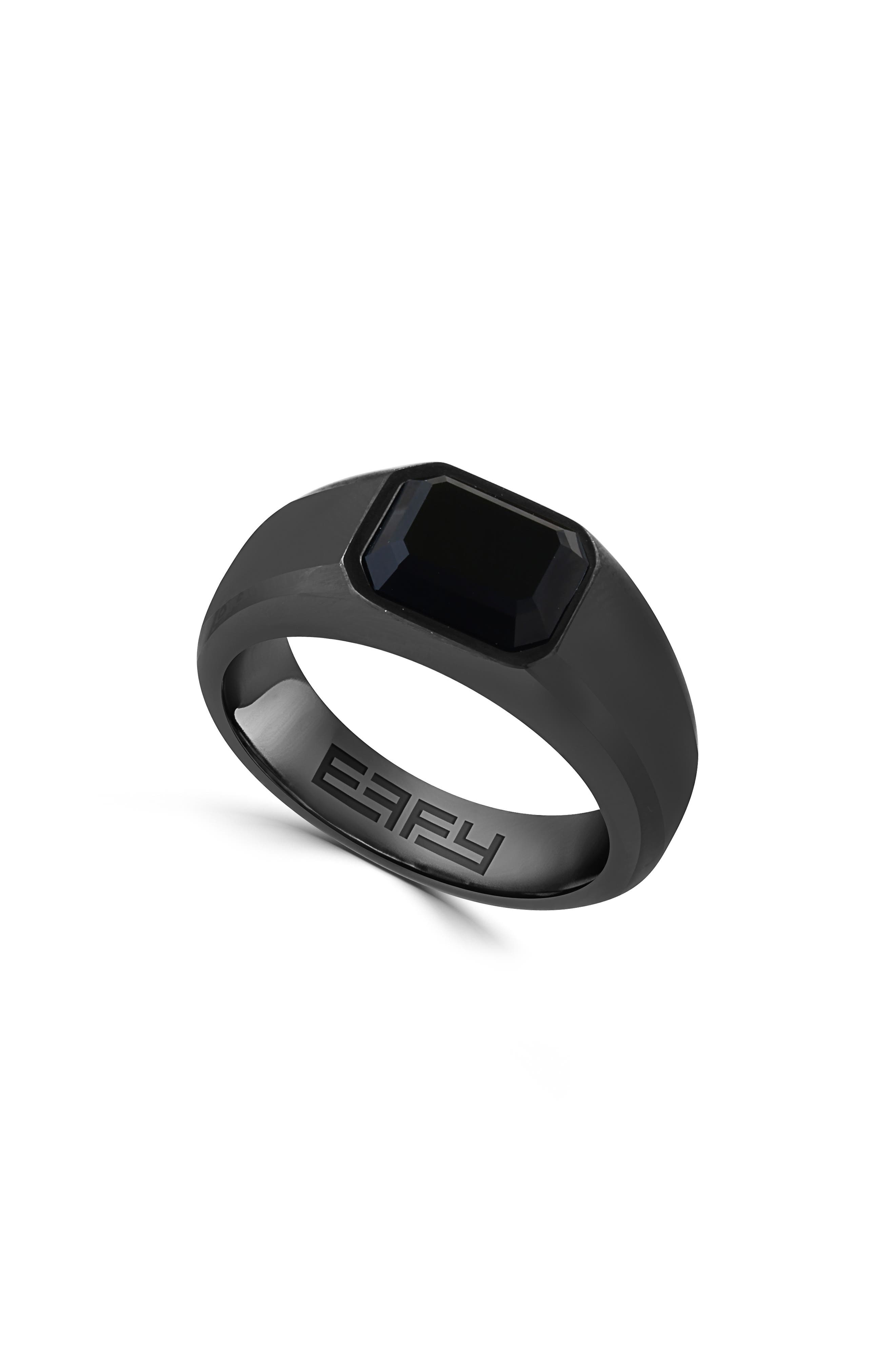 Titanium Onyx Ring