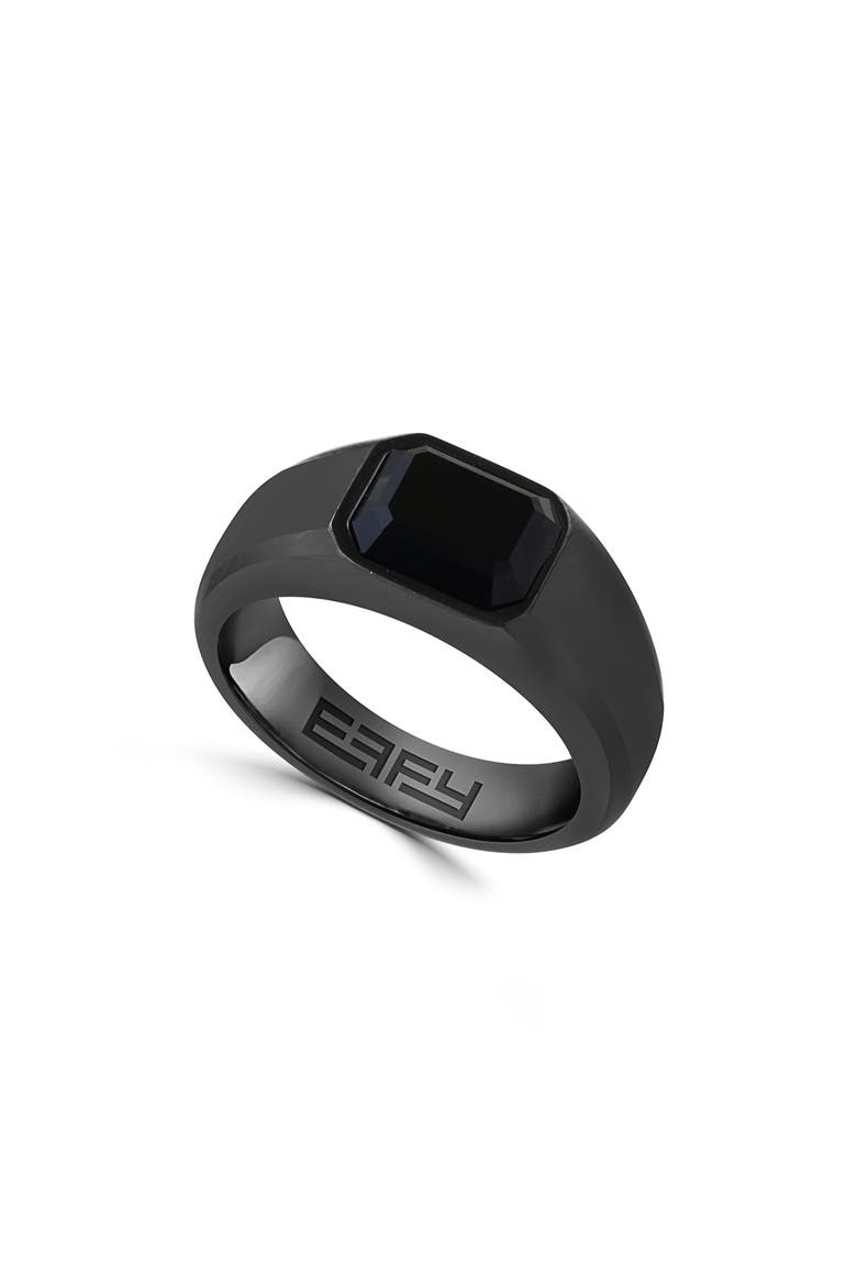 Titanium Onyx Ring, Main, color, BLACK