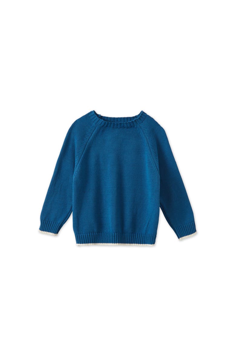 Organic Cotton Nordic Knit Pullover, Main, color, Fjord Blue
