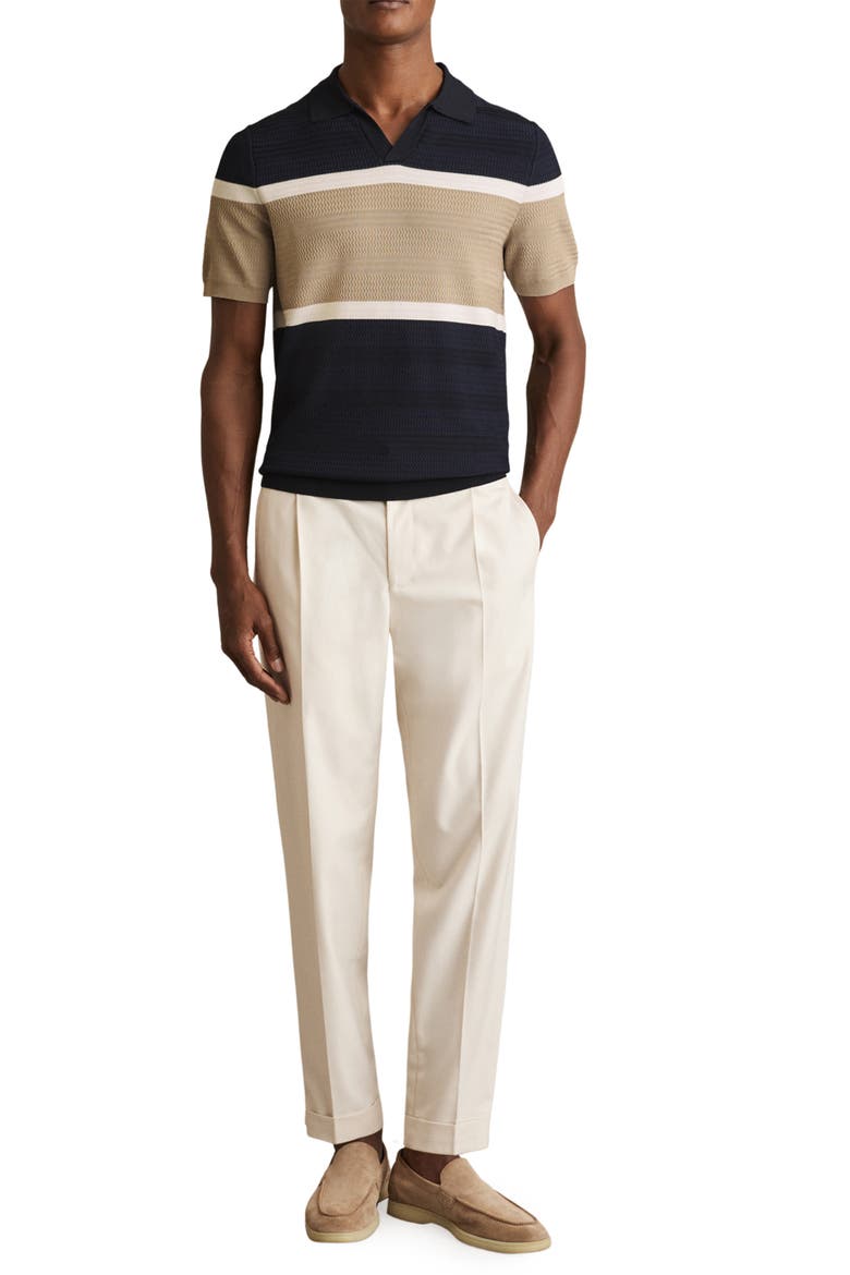 Jefferson Colorblock Polo, Alternate, color, NAVY/ CAMEL