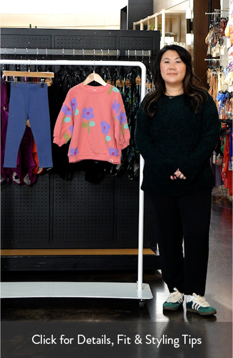 Kids' Flower Oversize Sweatshirt & Leggings Set, sales video thumbnail