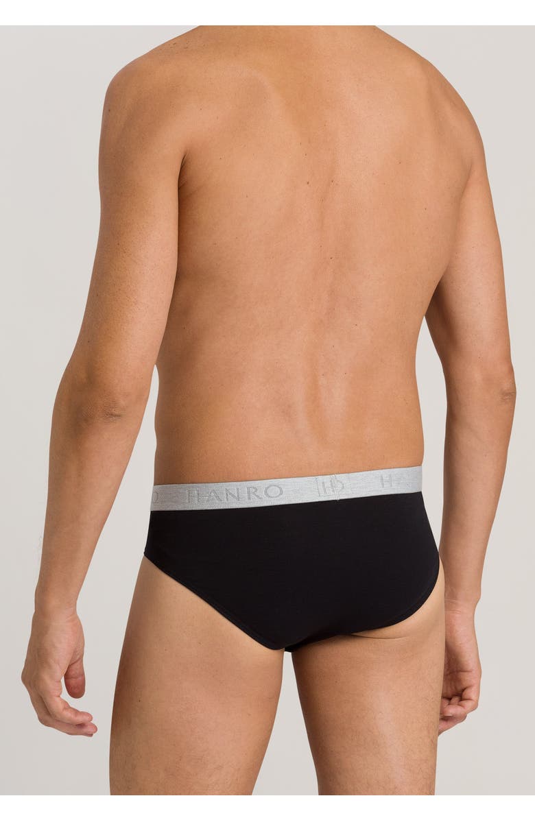Hanro Cotton Essentials 2-Pack Cotton Briefs, Alternate, color, Black