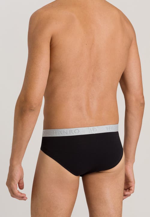 Hanro Cotton Essentials 2-pack Cotton Briefs In Black