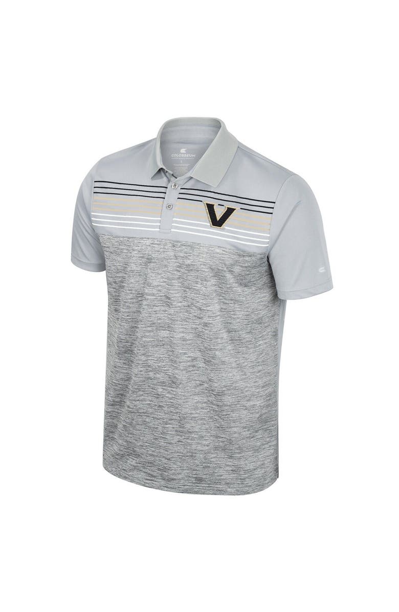 COLOSSEUM Men's Colosseum Gray Vanderbilt Commodores Cybernetic Polo, Alternate, color, 