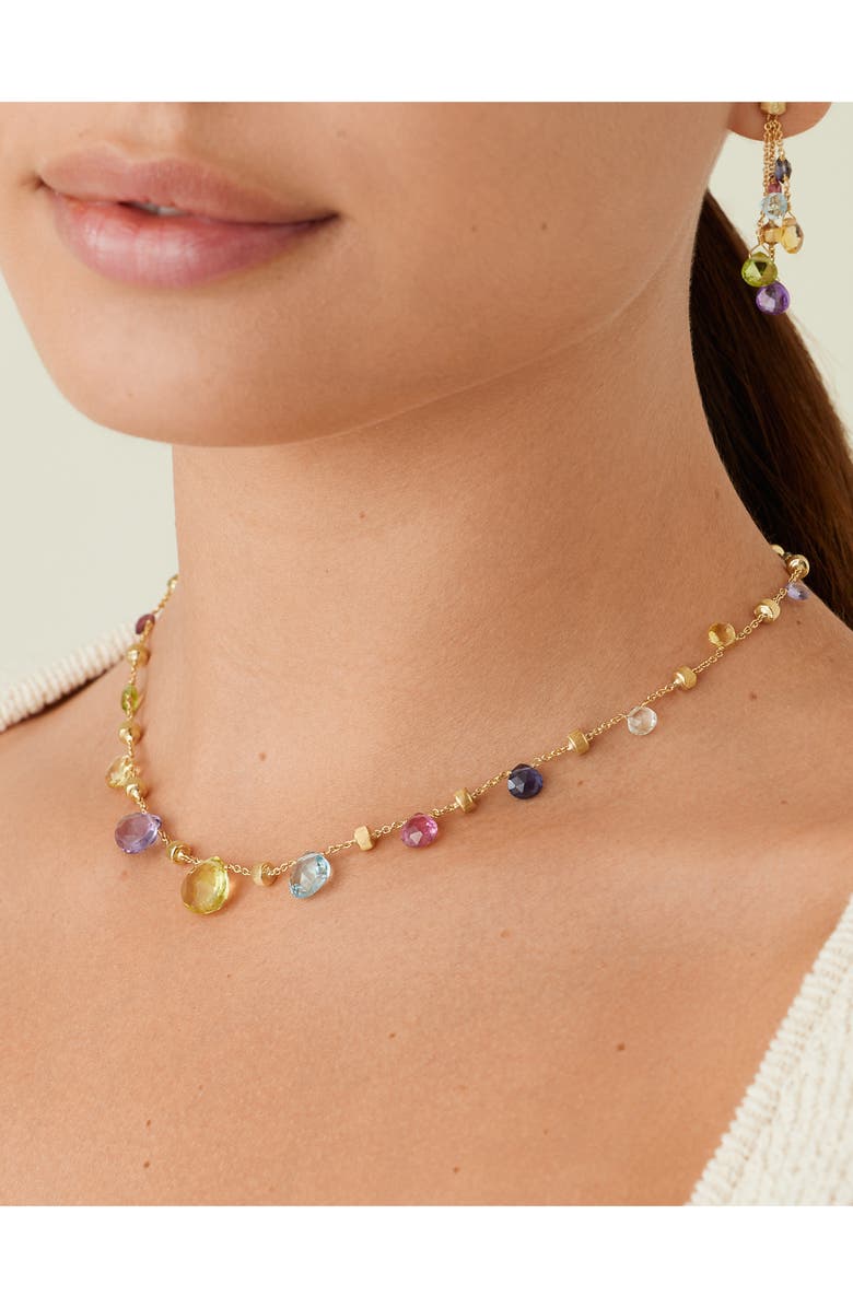Marco Bicego Paradise Graduated Station Necklace, Alternate, color, 