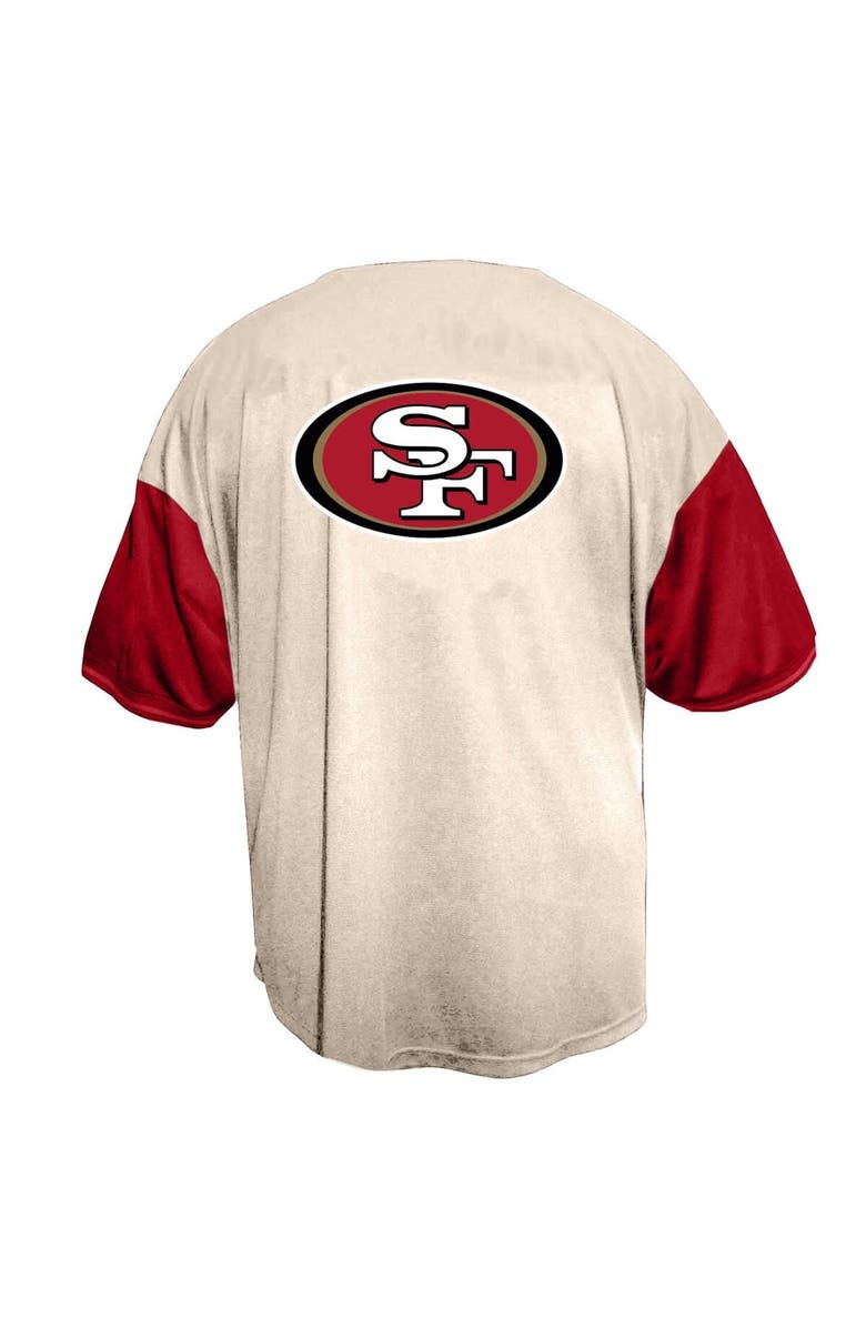 FANATICS Men's Fanatics  Cream San Francisco 49ers Vintage Full-Button Short Sleeve Top, Alternate, color, 