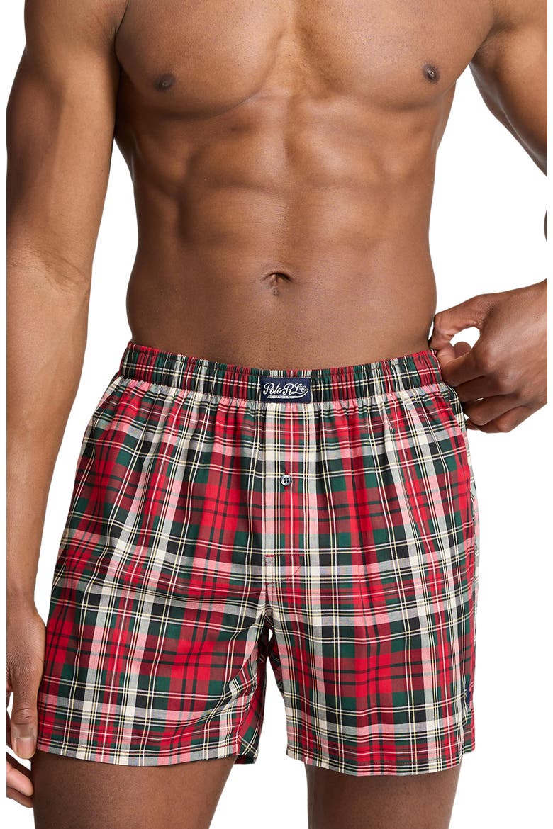 Plaid Woven Cotton Boxers, Main, color, RADCLIFF PLAID