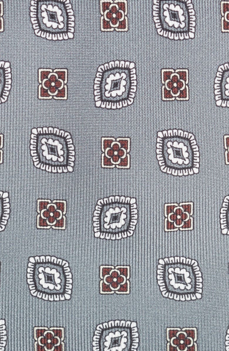 Brioni Mixed Medallion Print Silk Tie, Alternate, color, Coffee