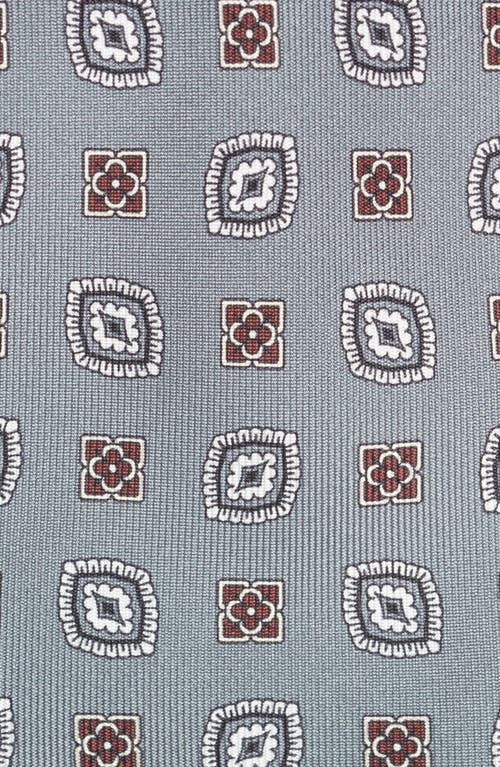 Brioni Mixed Medallion Print Silk Tie In Coffee