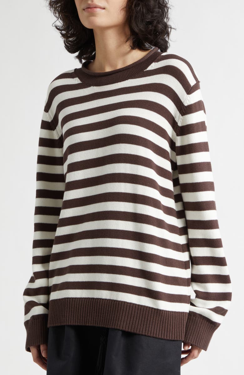 POSSE Lara Stripe Cotton Sweater, Alternate, color, Stripe