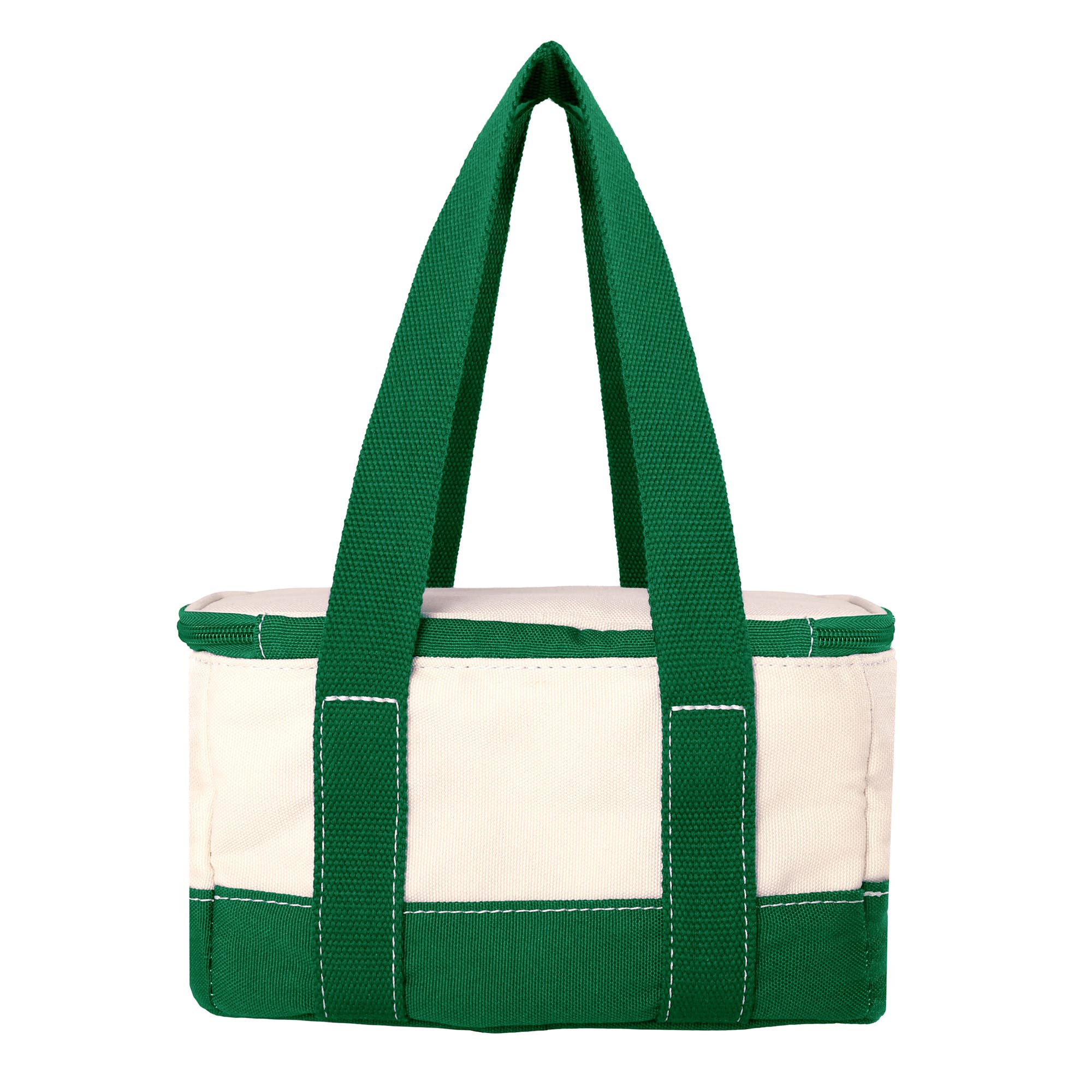 Lands' End Rectangular Small Cooler Bag Insulated 1.5 Gal, Canvas Soft Cooler with Tote Handles and Zip Closure, Alternate, color, 