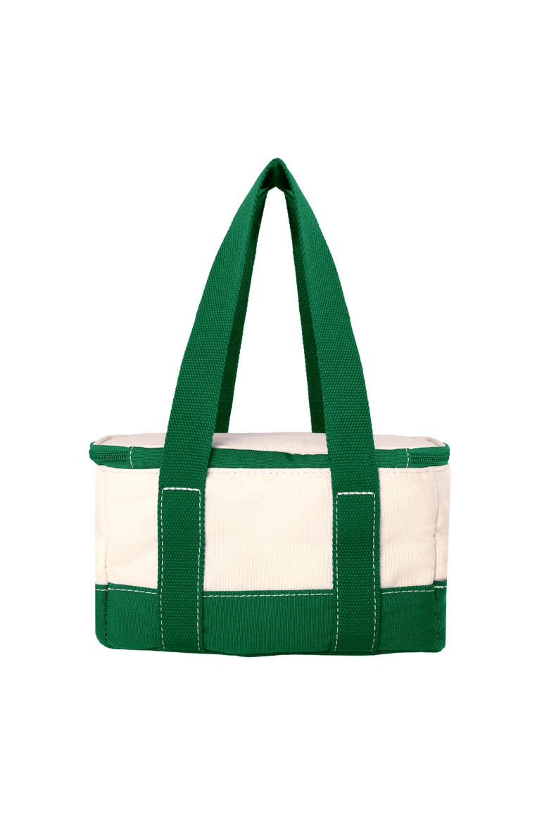 Rectangular Small Cooler Bag Insulated 1.5 Gal, Canvas Soft Cooler with Tote Handles and Zip Closure, Alternate, color, Kelly Green