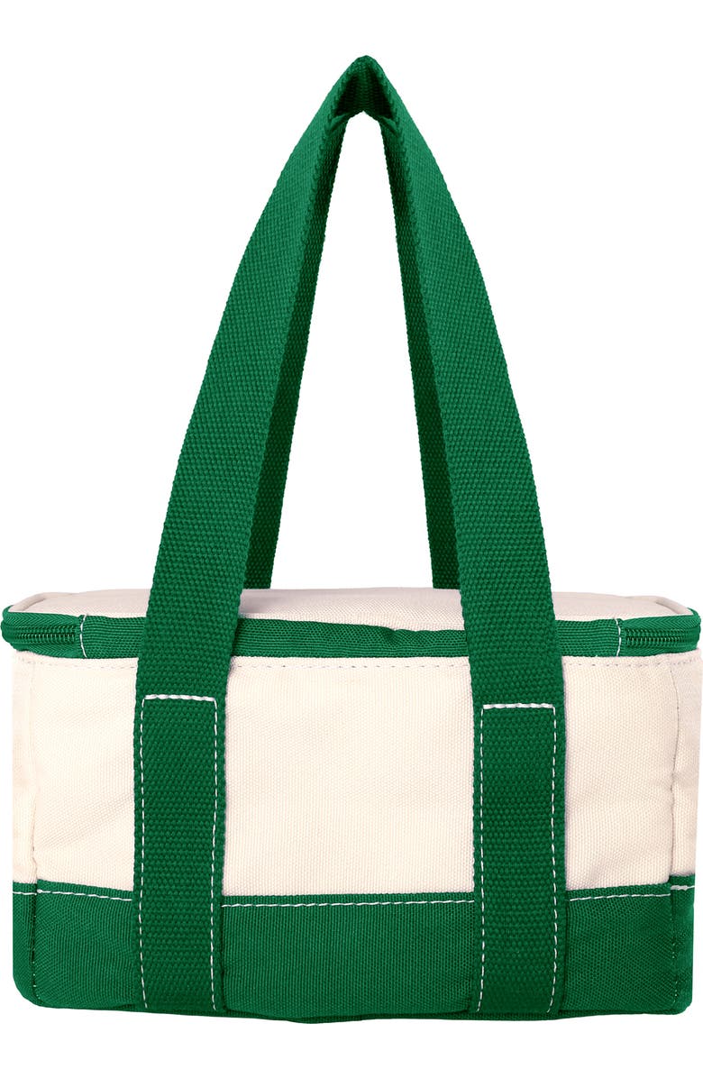 Lands' End Rectangular Small Cooler Bag Insulated 1.5 Gal, Canvas Soft Cooler with Tote Handles and Zip Closure, Alternate, color,