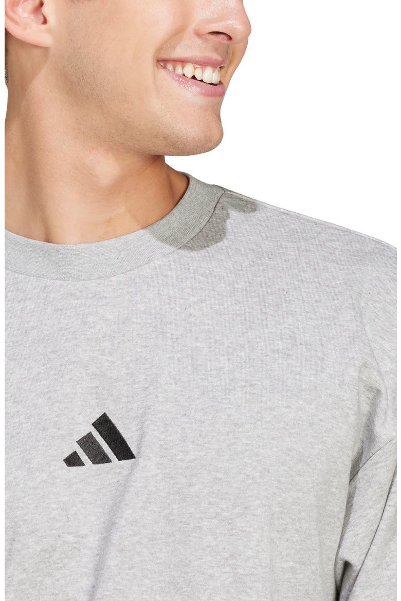Essentials French Terry Crewneck Sweatshirt, Alternate, color, MGREYH/BLA