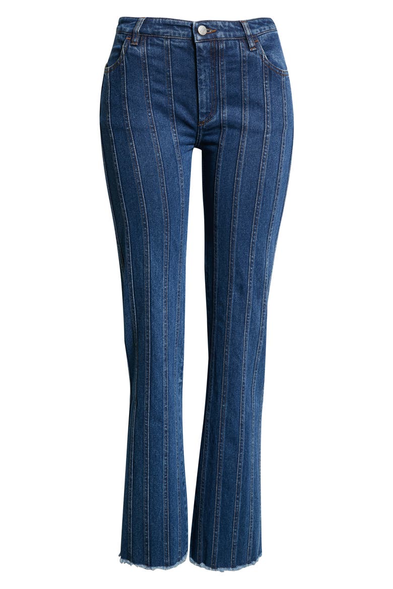 Valentin Seamed Straight Leg Jeans, Alternate, color, DENIM