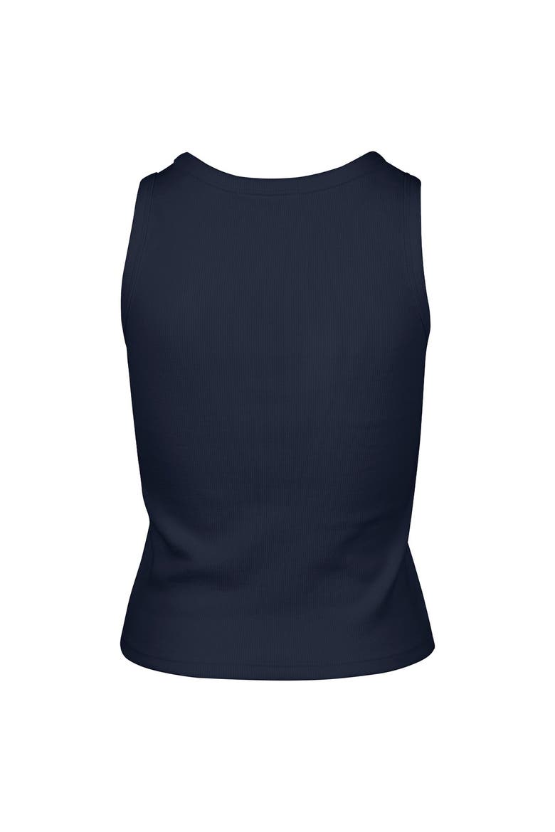 Women's '47  Navy Dallas Cowboys Cropped Straight Cut Ribbed Baby Tank Top, Alternate, color, Navy