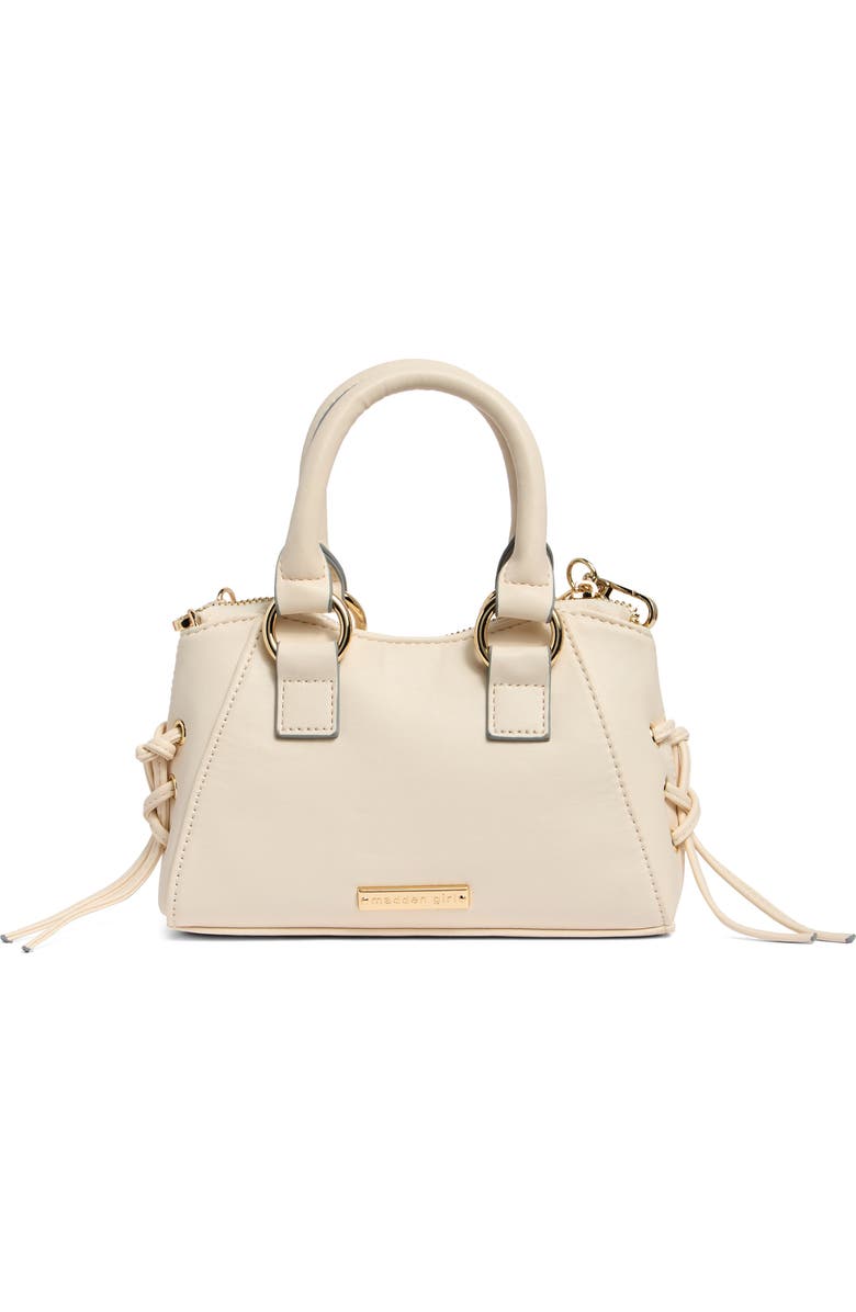 Madden Girl Whipstitch Top Handle Mini Satchel, Main, color, Linen