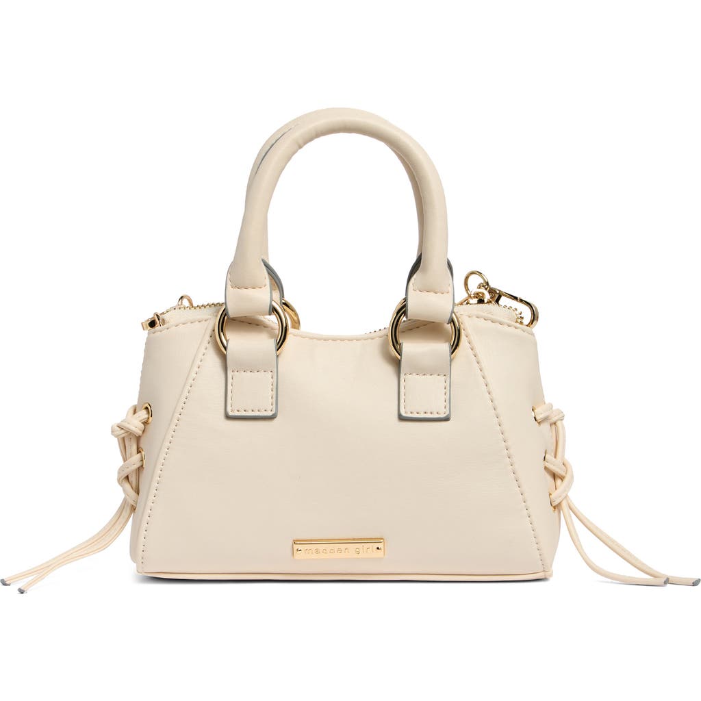 Madden Girl Whipstitch Top Handle Mini Satchel In Linen