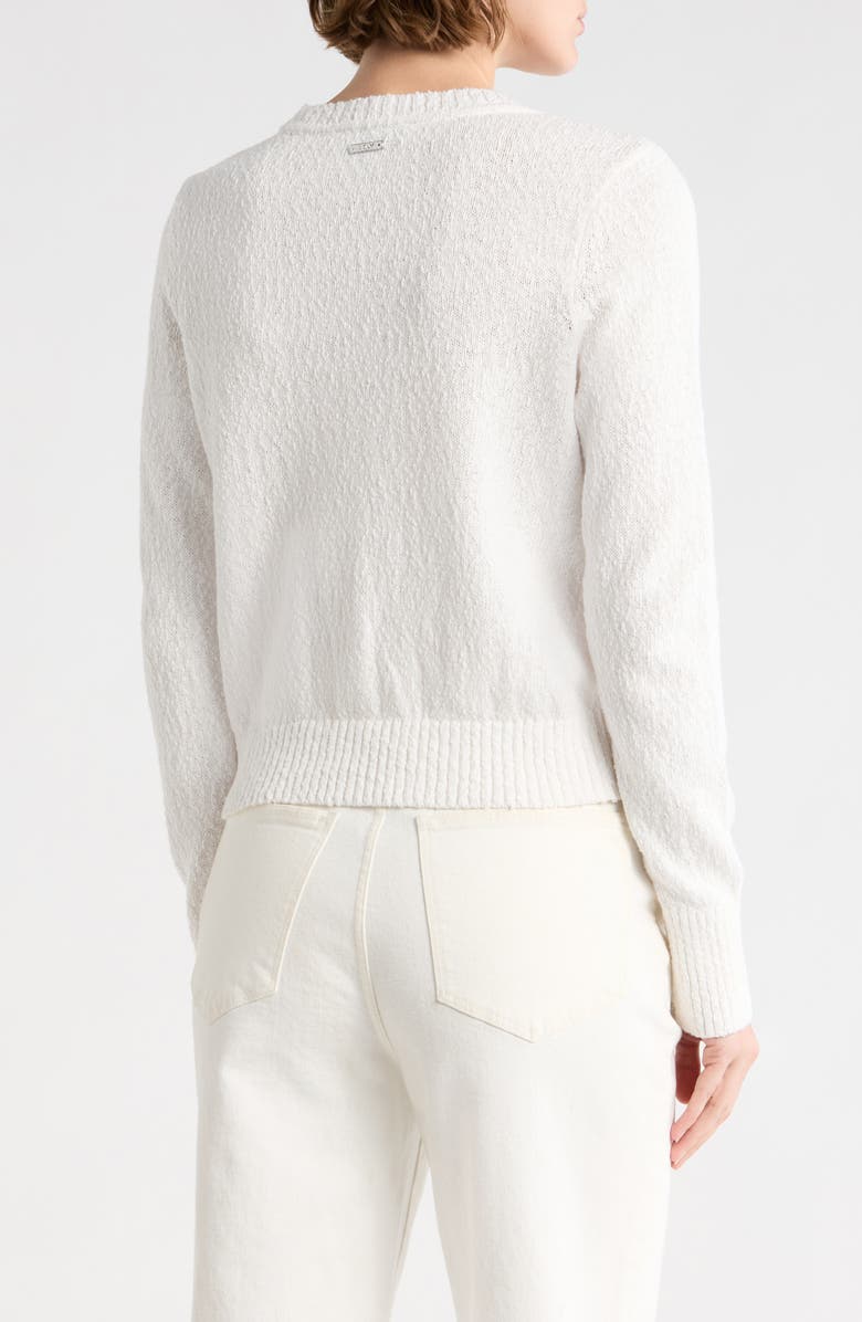 DKNY Jeans Button Front Cotton Cardigan, Alternate, color, White