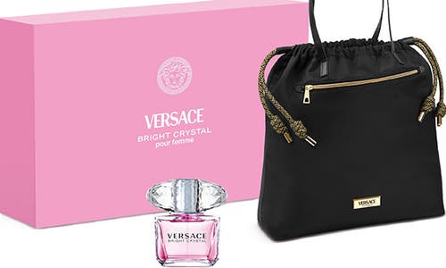 Versace Bright Crystal Fragrance & Tote Summer Set $160 Value In Transparent