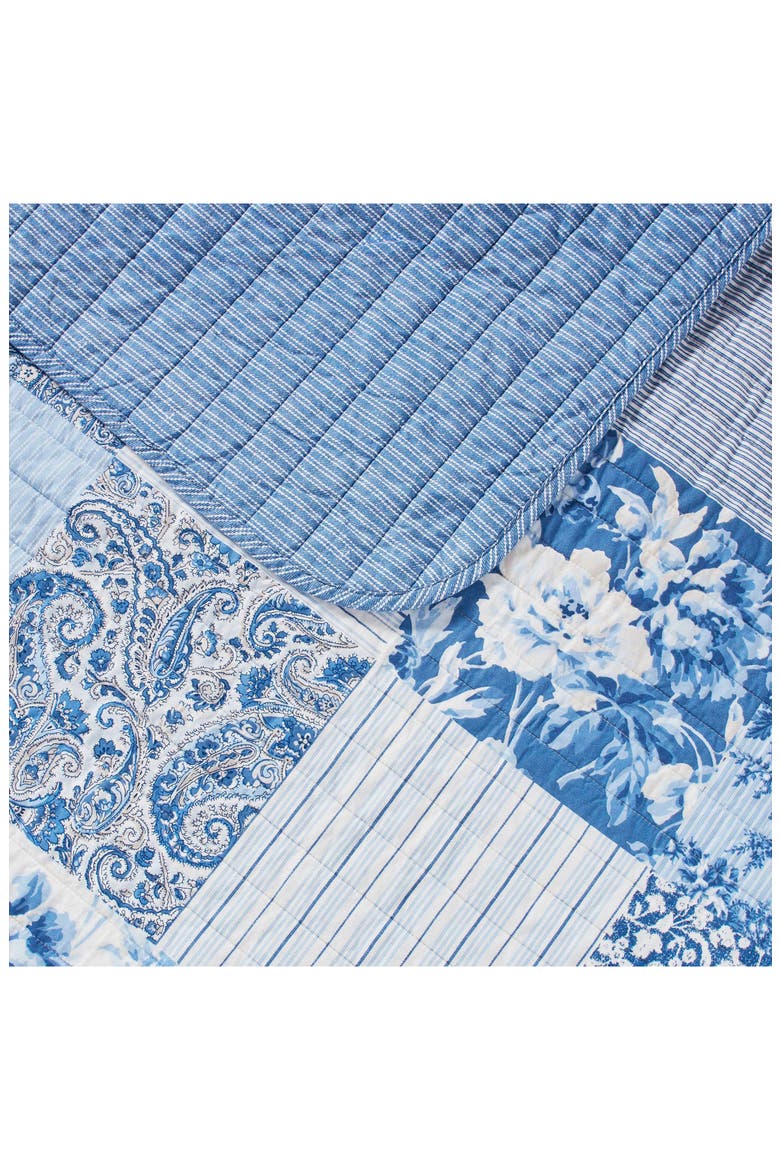 Paisley Patchwork Quilt Set, Alternate, color, BLUE