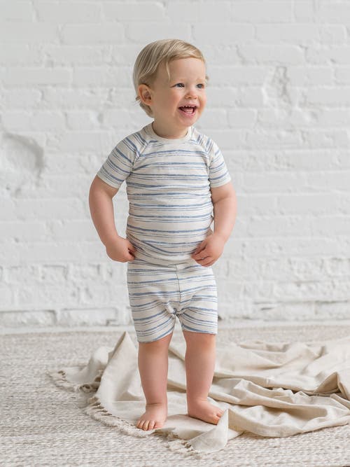 Colored Organics Organic Cotton 2-piece Short Sleeve Jammie Set In Gray