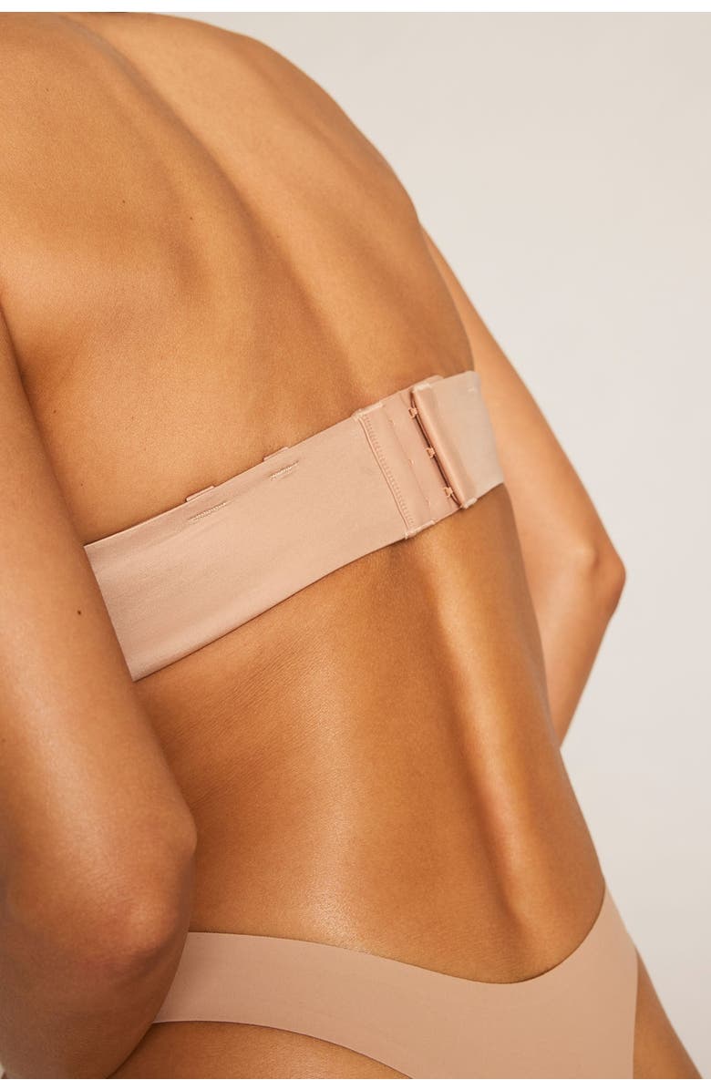 Negative Underwear Glacé Strapless Bra, Alternate, color, Buff