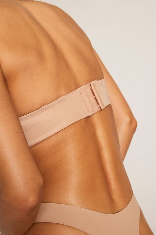 Negative Underwear Glacé Strapless Bra In Brown