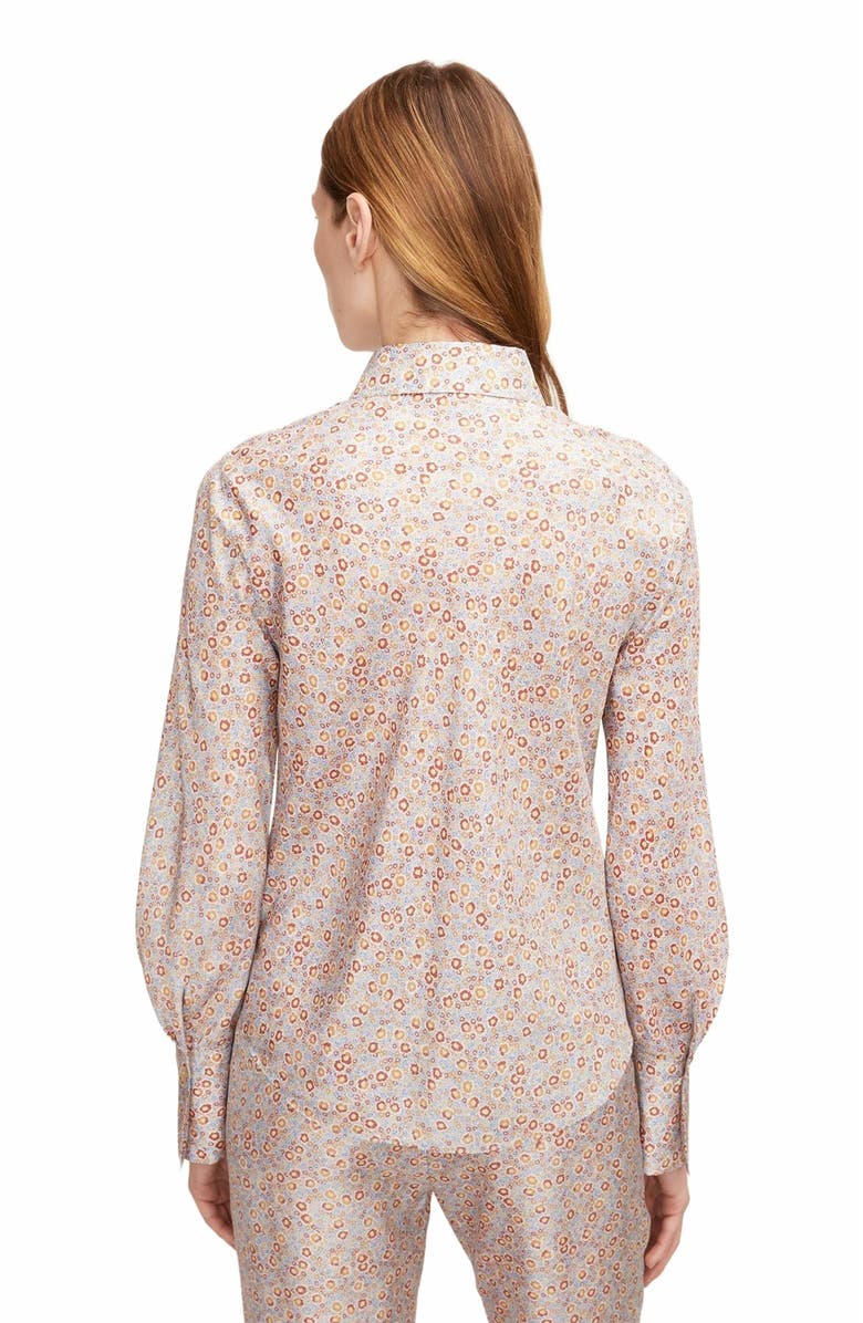 Rebecca Taylor Violet Fleur Silk Blouse, Alternate, color, Fleur Glass Blue Combo