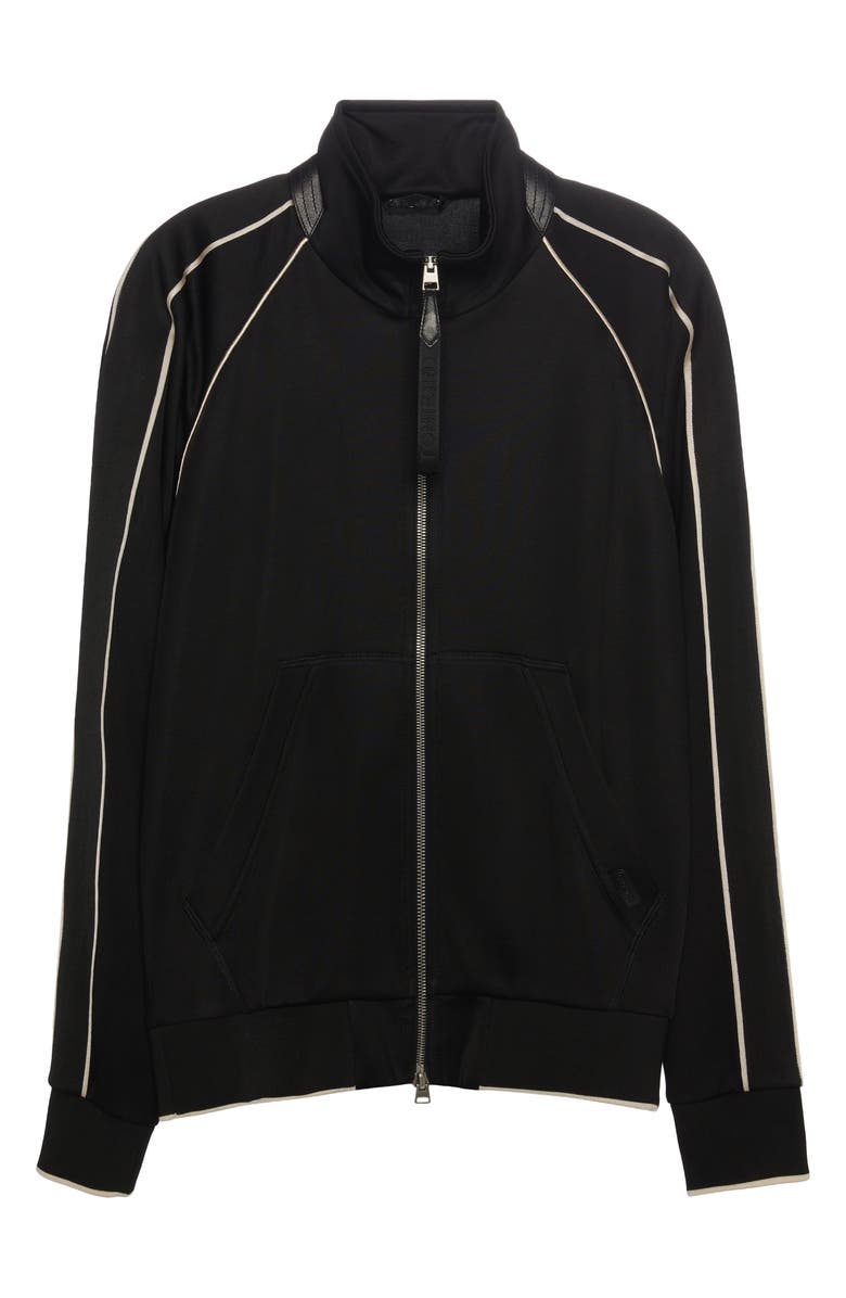 TOM FORD Luxury Stretch Jersey Jacket, Alternate, color, Black