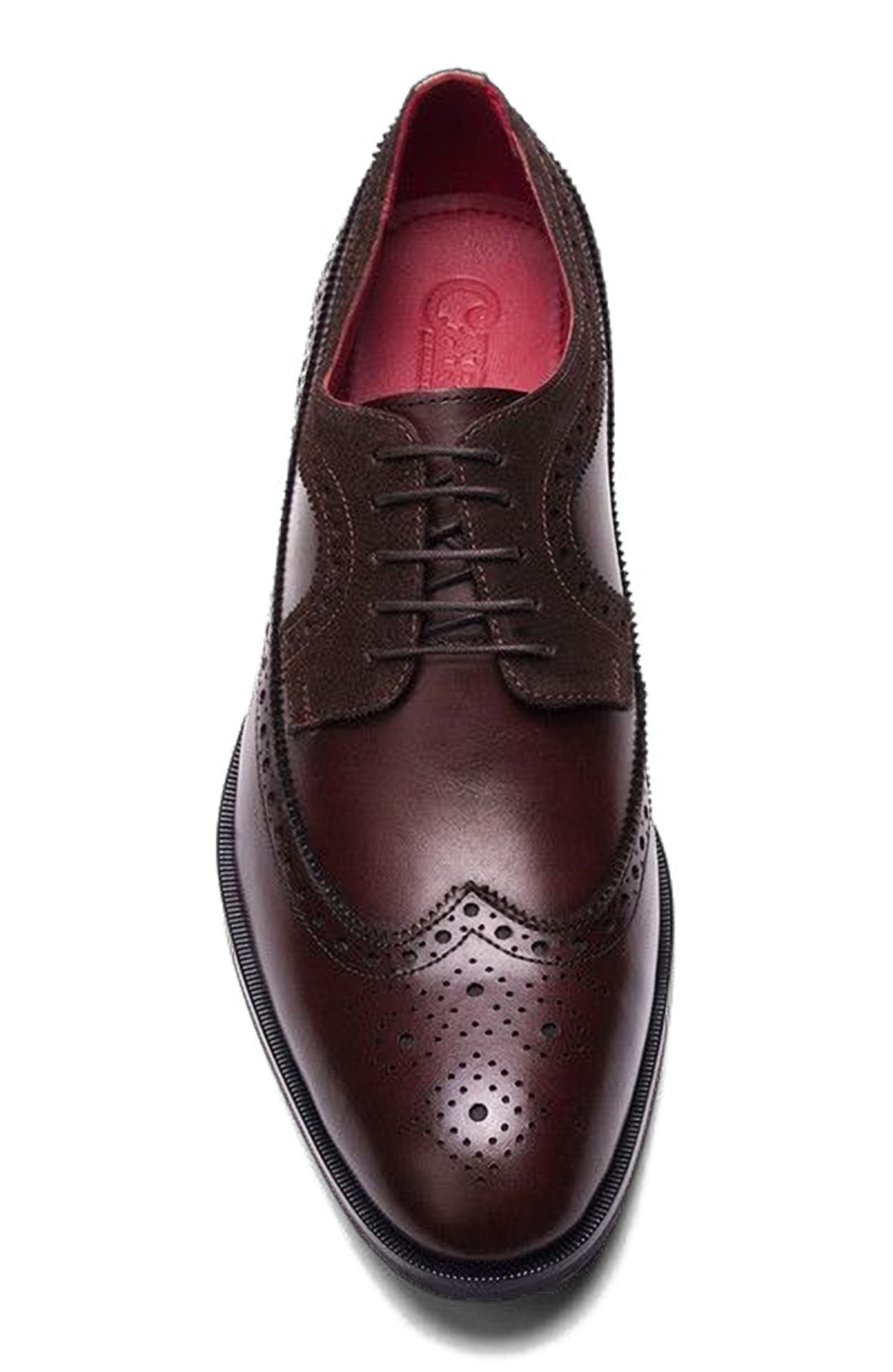 Felix Wingtip, Alternate, color, Brown Leather