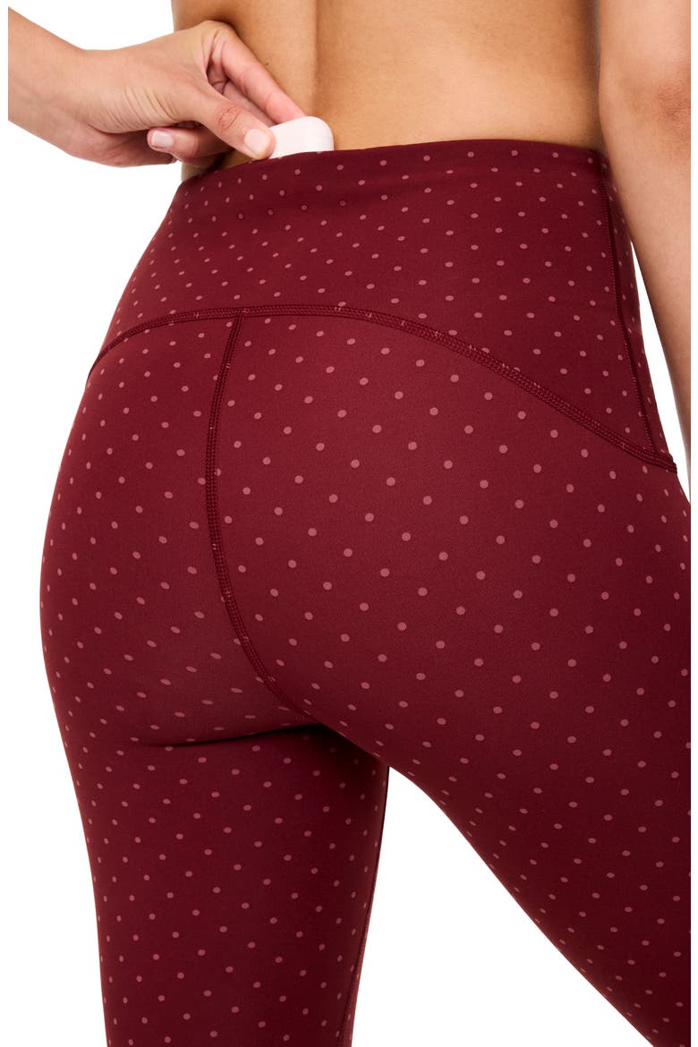 SPANXshape® Booty Boost® Leggings, Alternate, color, MICRO TONAL DOT/ RUM RAISIN