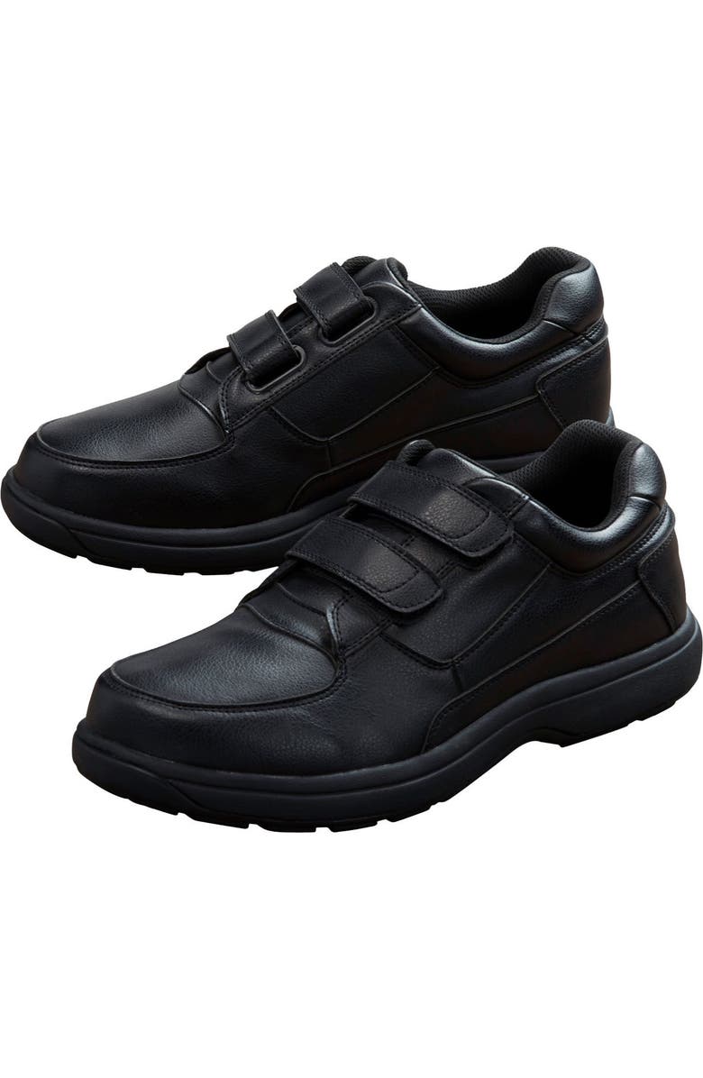 KingSize Double Adjustable Strap Comfort Walking Shoe, Main, color, Black
