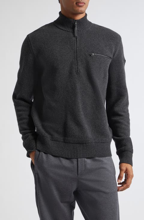 Half Zip Virgin Wool & Cashmere Sweater