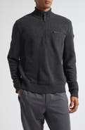 Moncler Half Zip Virgin Wool & Cashmere Sweater