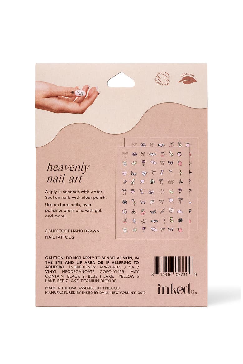 Heavenly Nail Art Tempory Tattoos, Alternate, color, MULTI