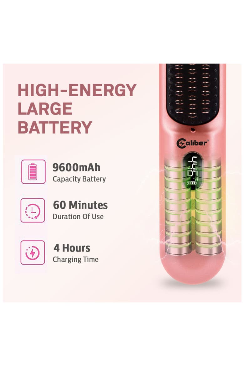EDC Rechargeable Cordless Hot Comb, Alternate, color, Pink