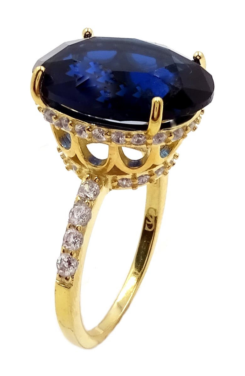 SAVVY CIE JEWELS 18K Gold Vermeil Lab Created Sapphire Ring, Alternate, color,