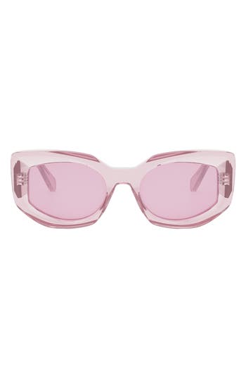 Celine Butterfly 54mm Sunglasses In Shiny Pink/violet