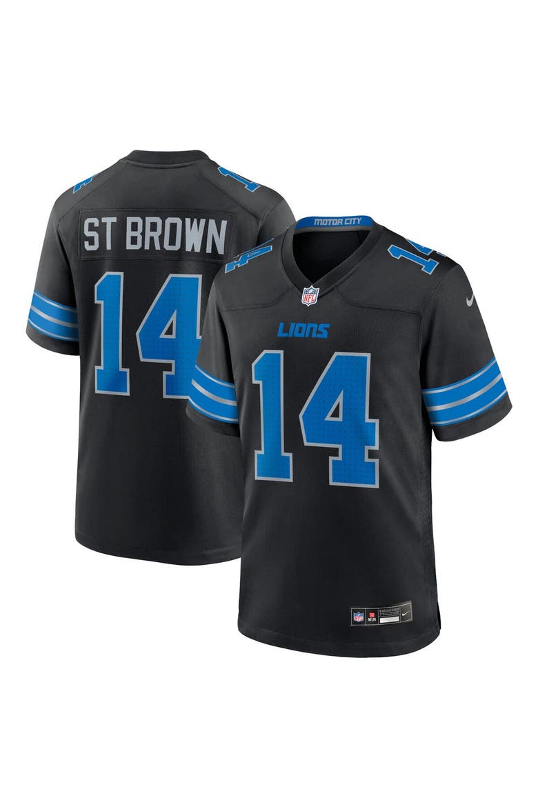 Men's Nike Amon-Ra St. Brown Black Detroit Lions 2nd Alternate Game Jersey, Main, color, Black