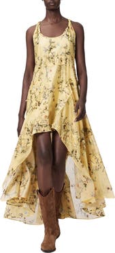 AllSaints Dorina Floral High-Low Maxi Dress