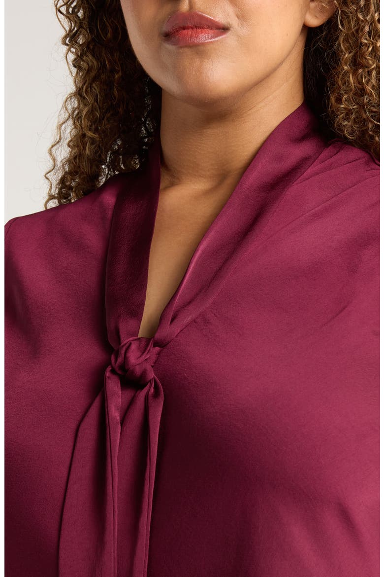 Tie Neck Sleeveless Top, Alternate, color, SHIRAZ