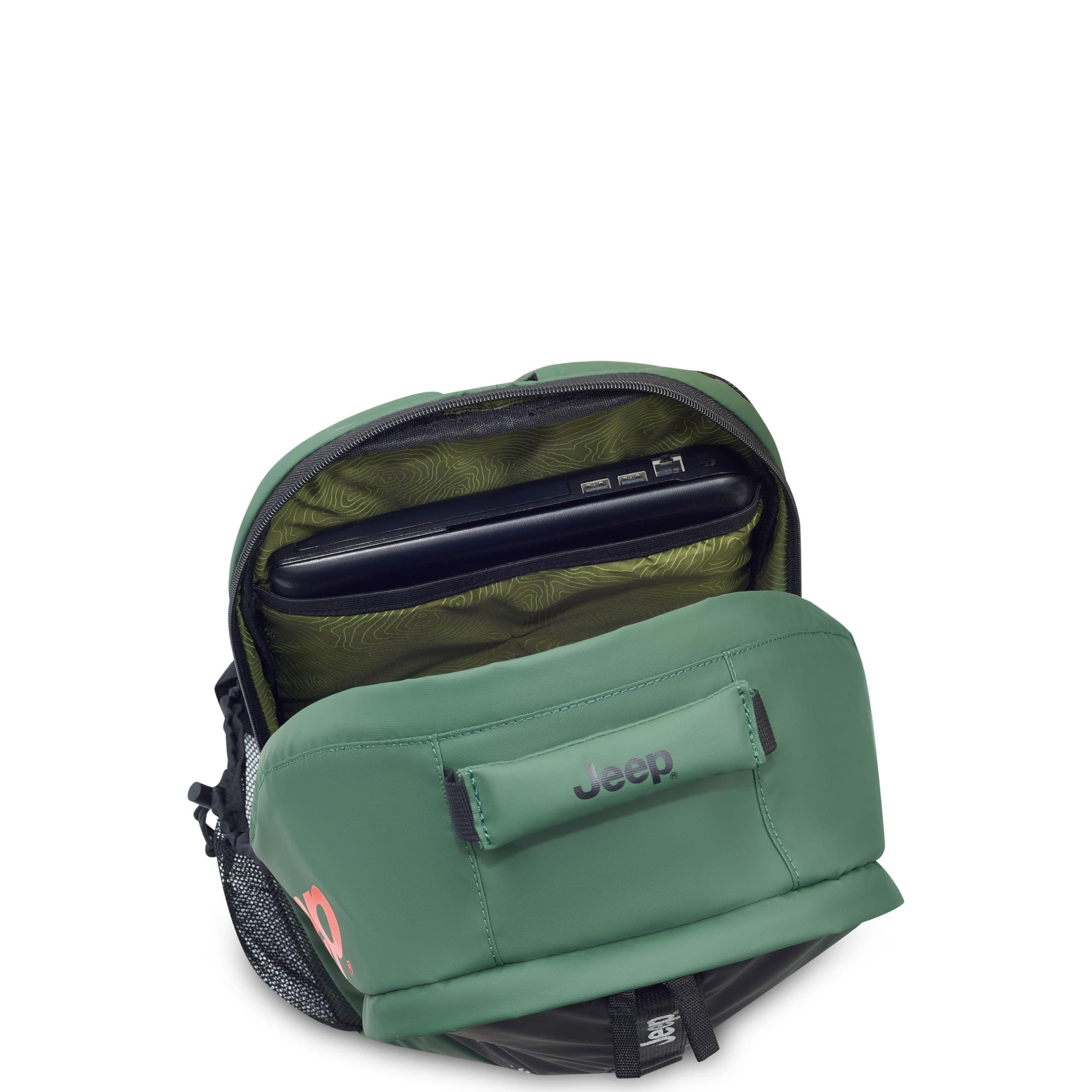 JEEP JS011B 15.6" Laptop Laptop Travel Backpack, Alternate, color, Green