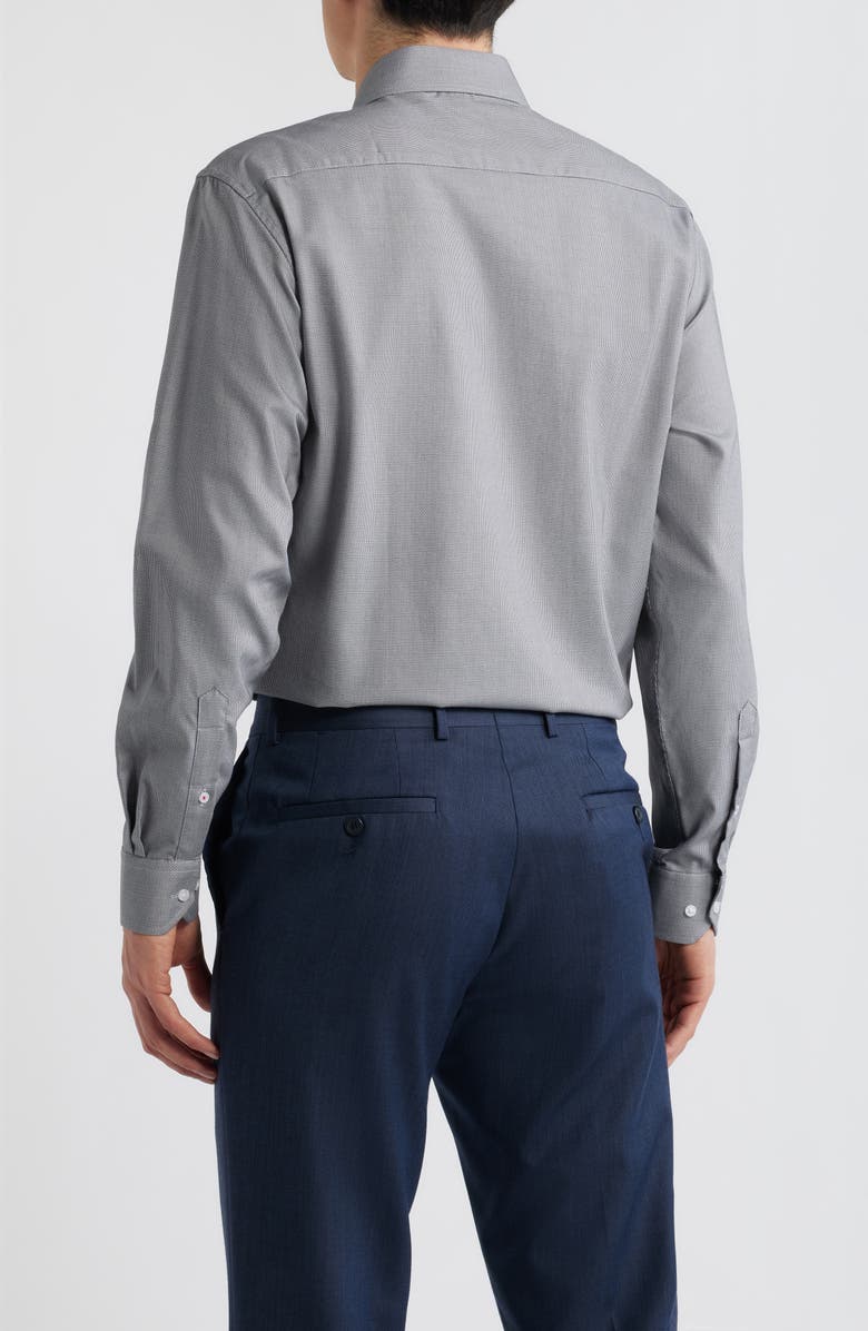 DANIEL HECHTER Modern Fit Grey Micropattern Cotton Dress Shirt, Alternate, color, Grey